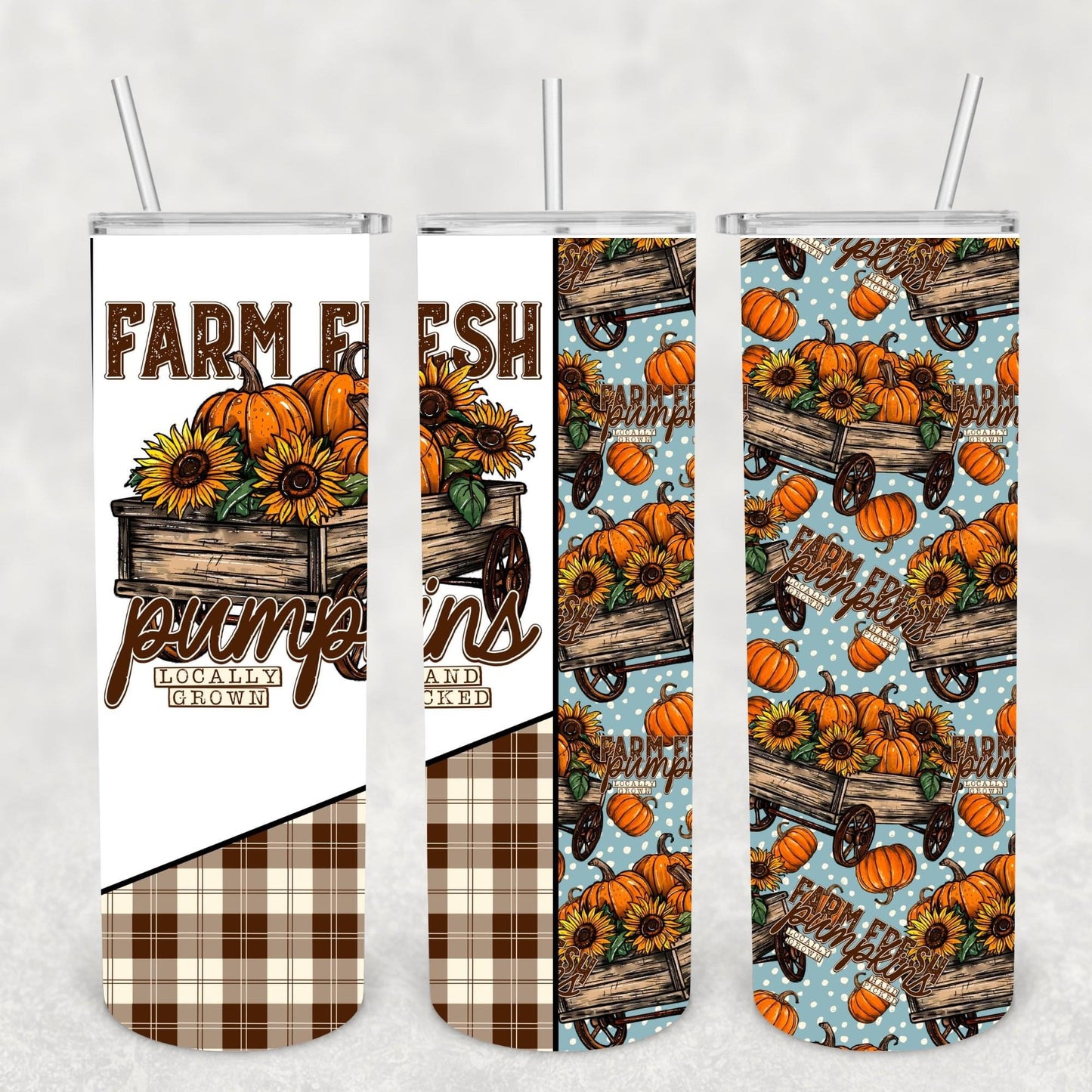 Farm Fresh Pumpkins 20 oz Skinny Sublimation Tumbler