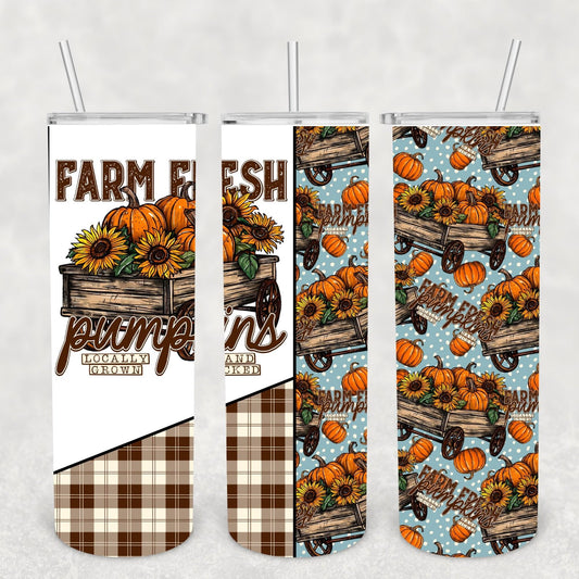 Farm Fresh Pumpkins 20 oz Skinny Sublimation Tumbler