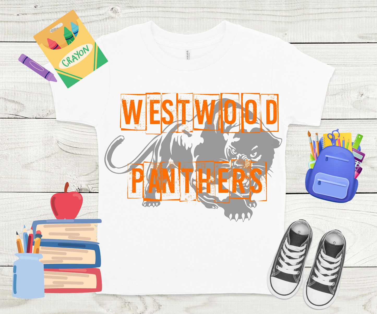 Westwood Panthers with Panther in Background