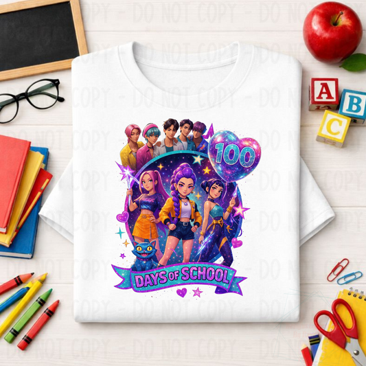 100 Days of School Huntrix K Pop