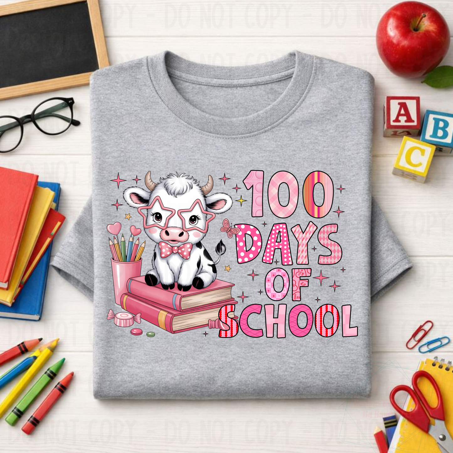 100 Days of School with Cow