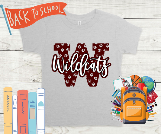 W is For Wildcats in Maroon