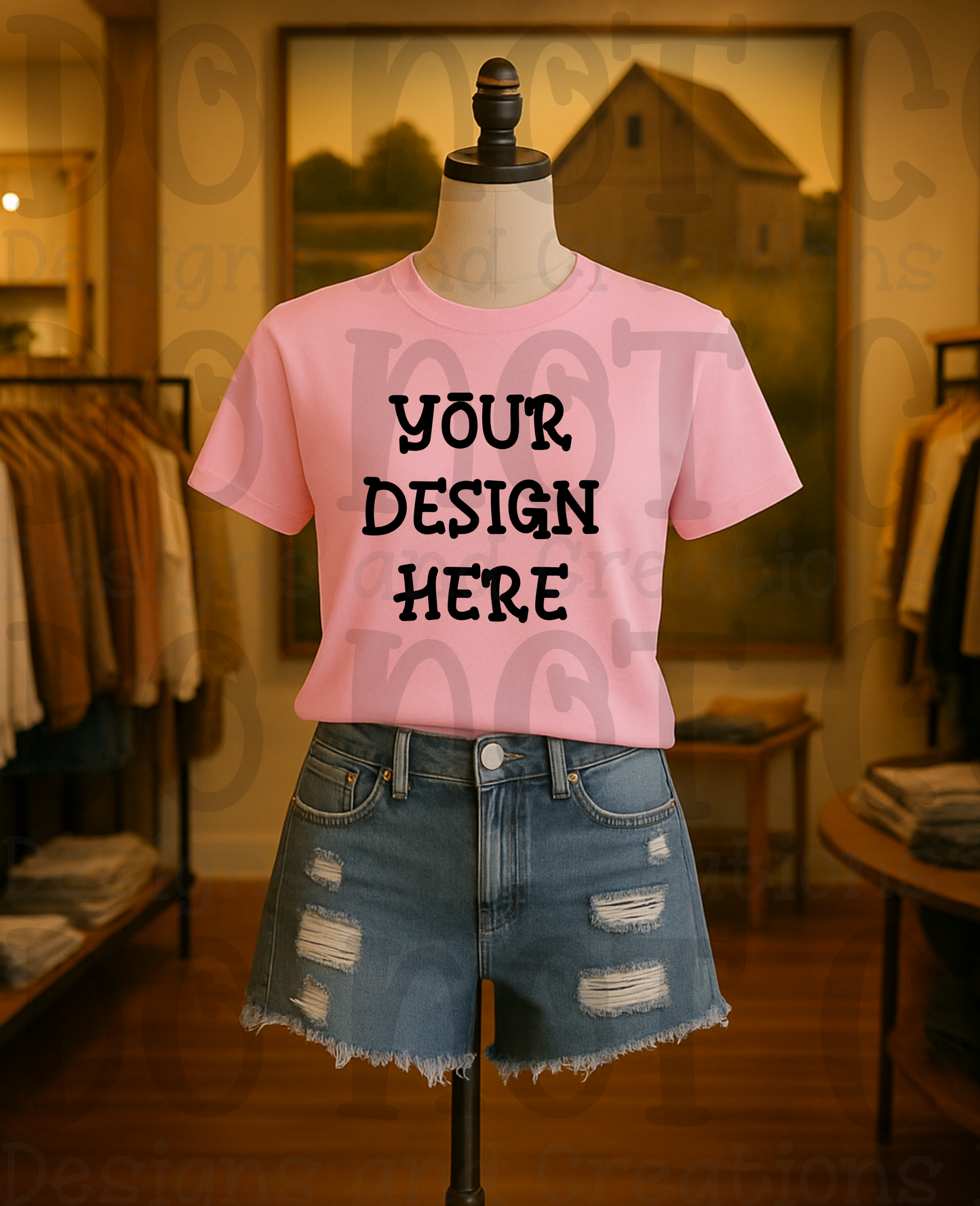 Rustic Themed Apparel Digital Mock Up Bundle