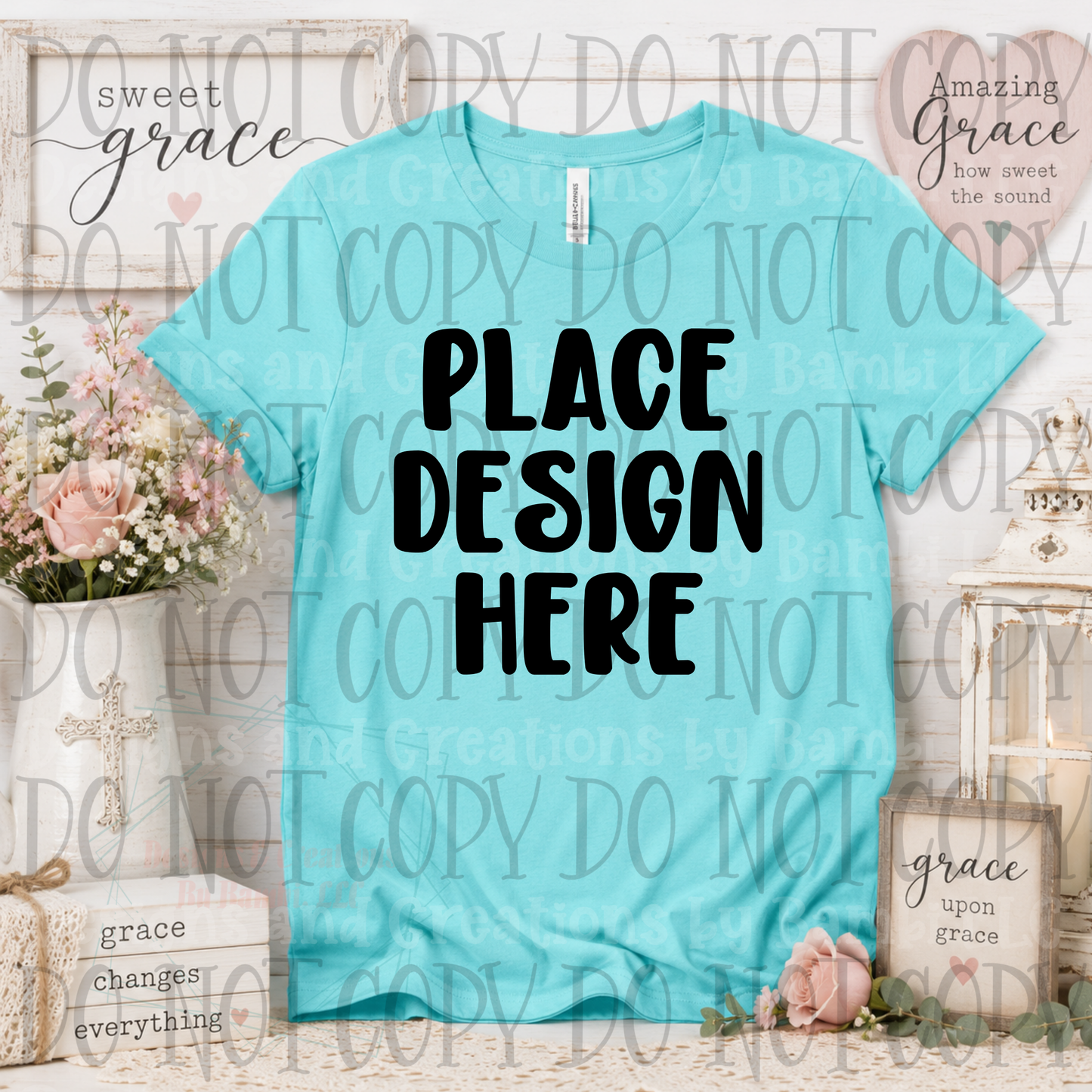 Sweet Grace Themed Apparel Mock Ups (Bella Canvas Brand Only)