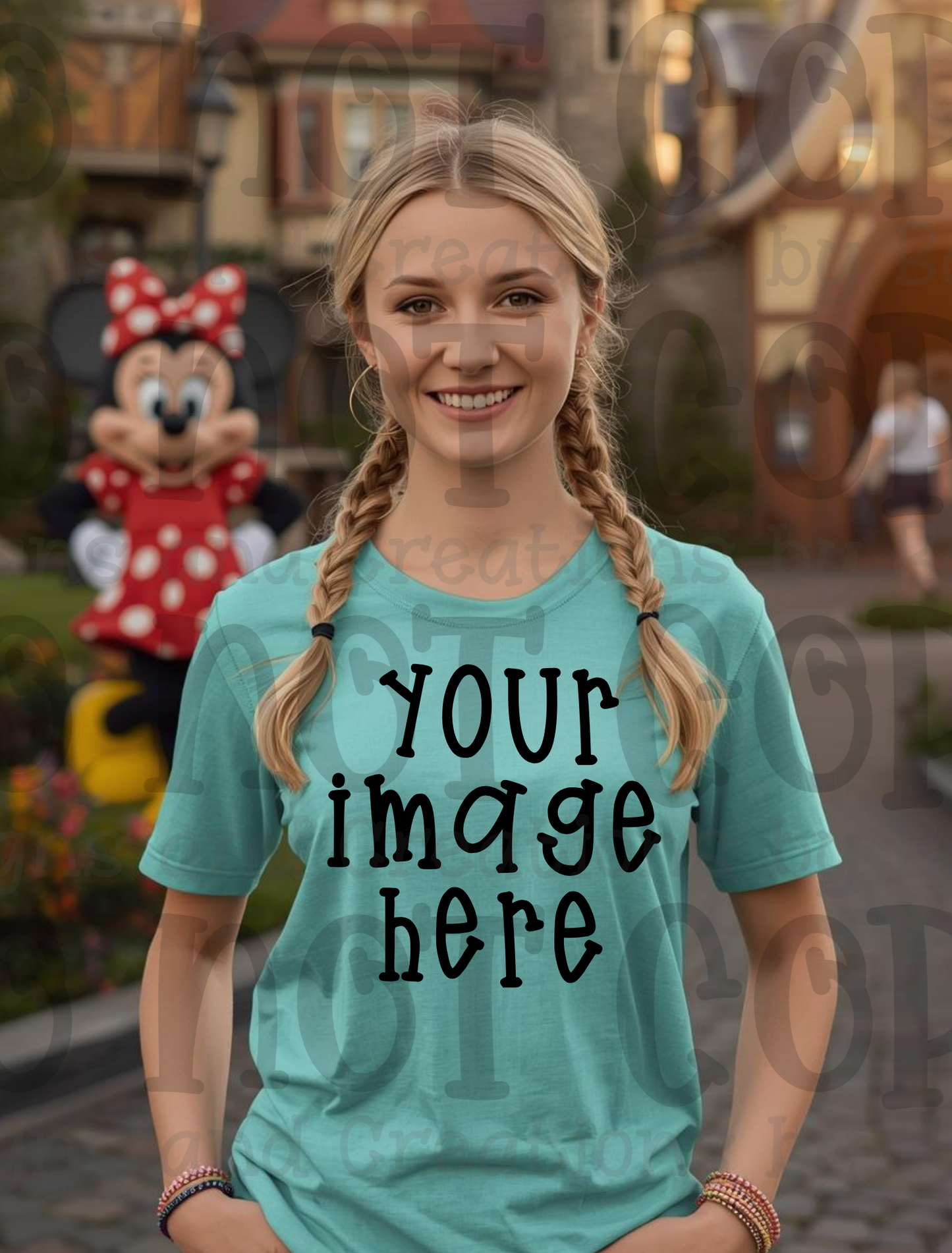 Disney Theme Park with Mouse Apparel Mock Ups
