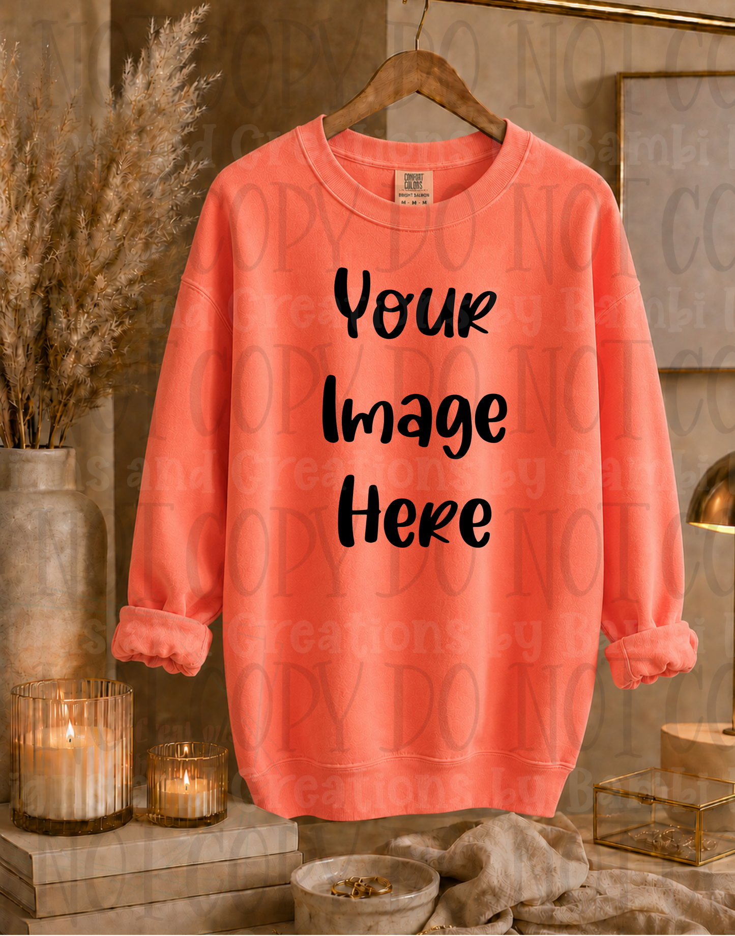 Elegant Boutique Hanging Sweatshirt Apparel Mock Ups (Gildan Brand)