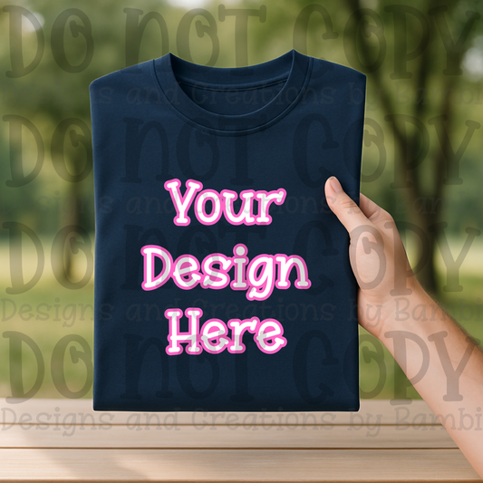 Lifestyle Holding Folded Tshirt Apparel Mock Ups