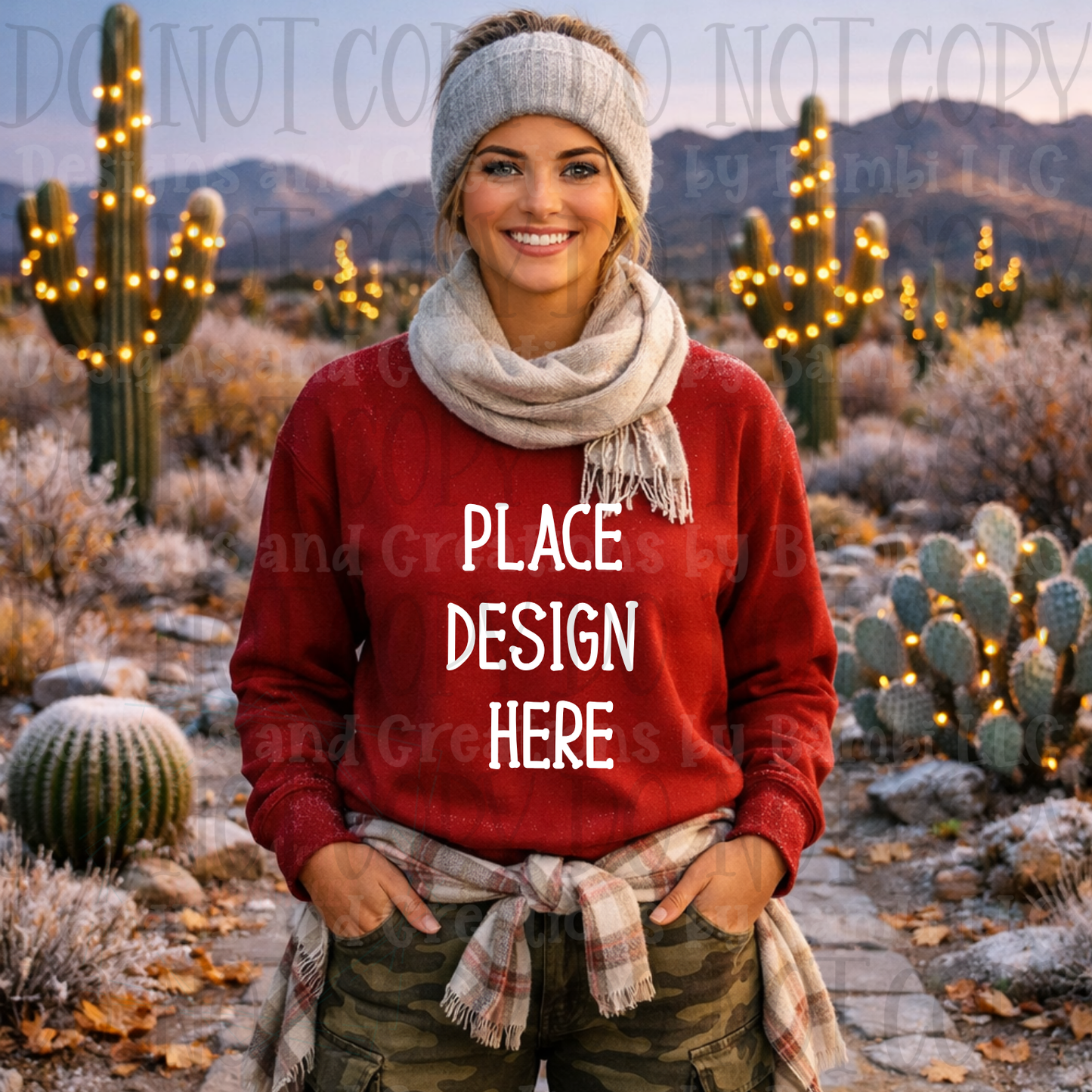Desert Scene Apparel Mock Ups (Gildan Brand)