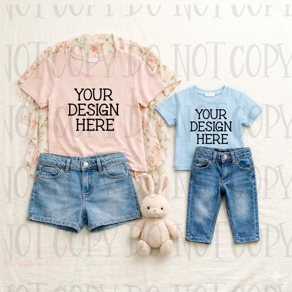 Mommy and Me Boutique Themed Apparel Mock Ups