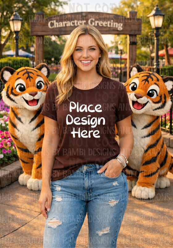 Theme Park with Animals Gildan Apparel Mock Ups