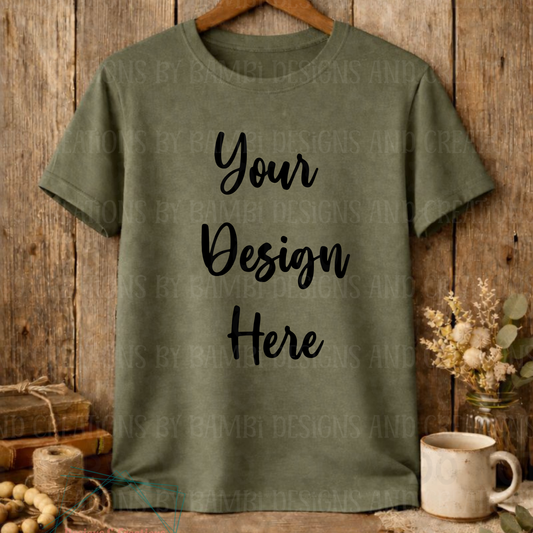Rustic Hanging Tshirt Apparel Mock Ups