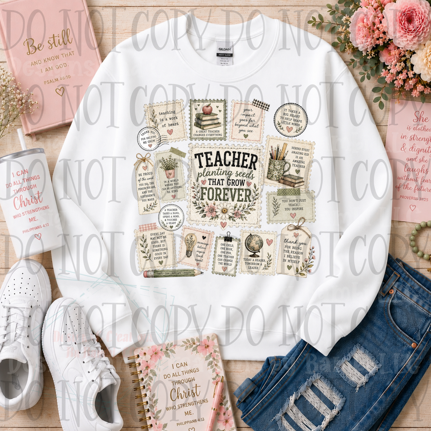 Teacher Planting Seeds Collage