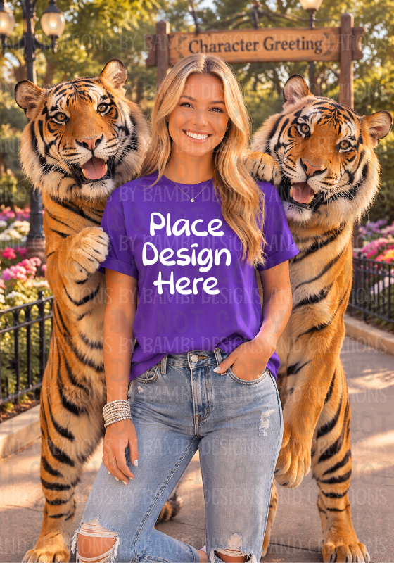 Theme Park with Animals Gildan Apparel Mock Ups