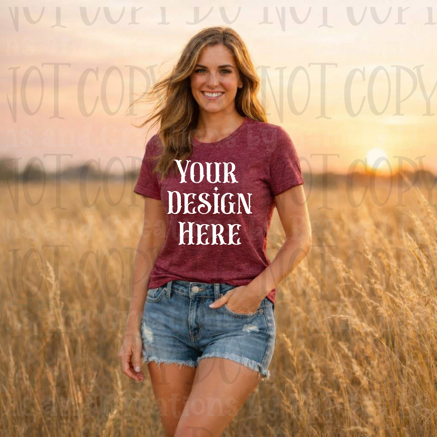 Western Mama in Fields Apparel Mock Ups (Bella Canvas, Comfort Colors, and Gildan Brands)