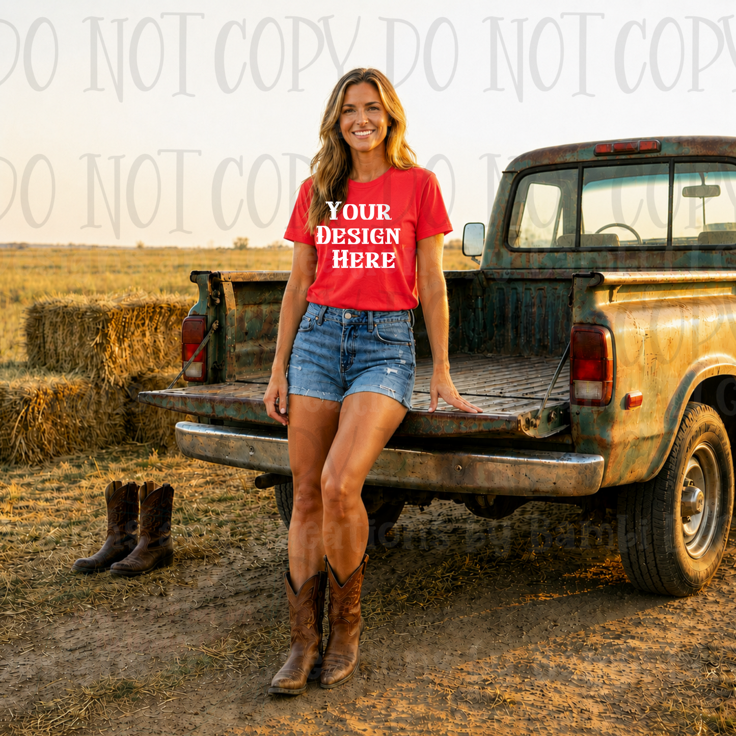Western Mama with Truck Apparel Mock Ups (Bella Canvas and Gildan Brands)