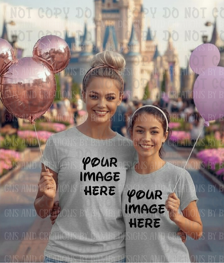Disney Princess- Mommy and Me Gildan Apparel Mock Ups