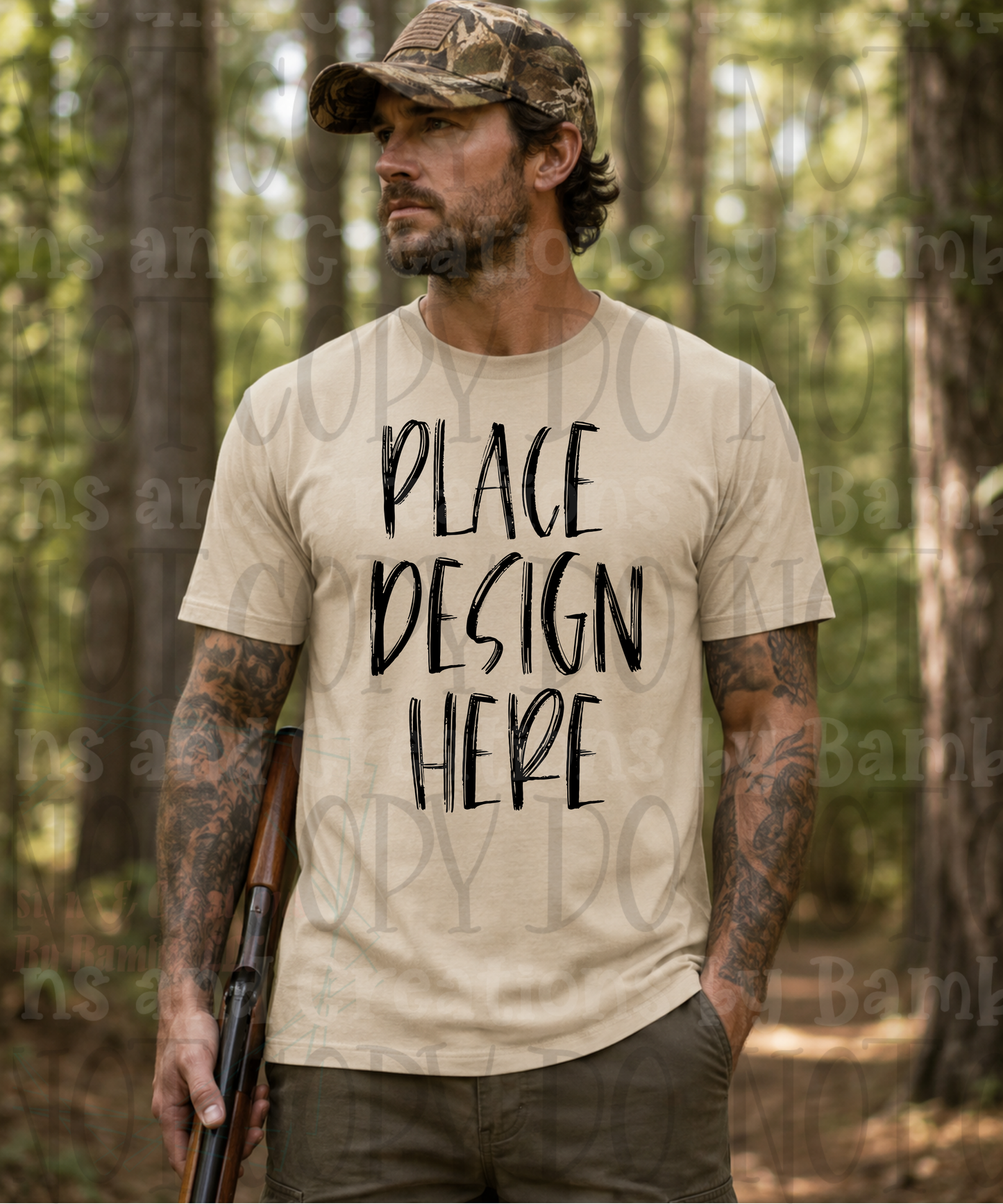 Variety of Father's Day Scene Apparel Mock Ups (Gildan Brand Only)