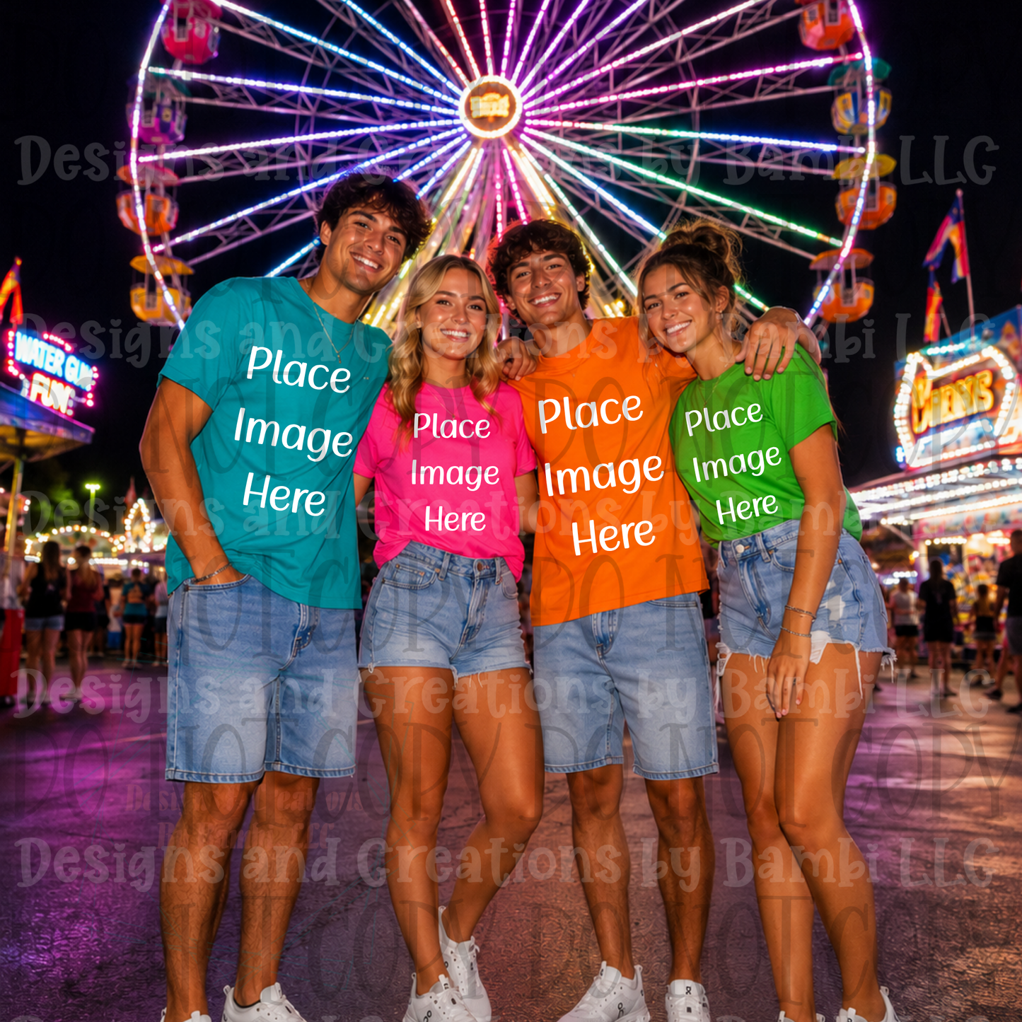State Fair and Amusement Park Themed Apparel Mock Ups (Variety of Brands)