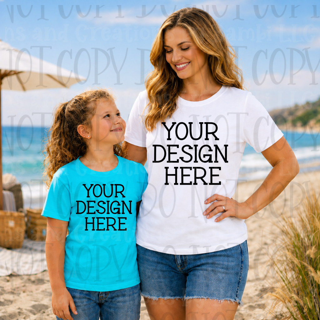 Mommy and Me Boutique Themed Apparel Mock Ups