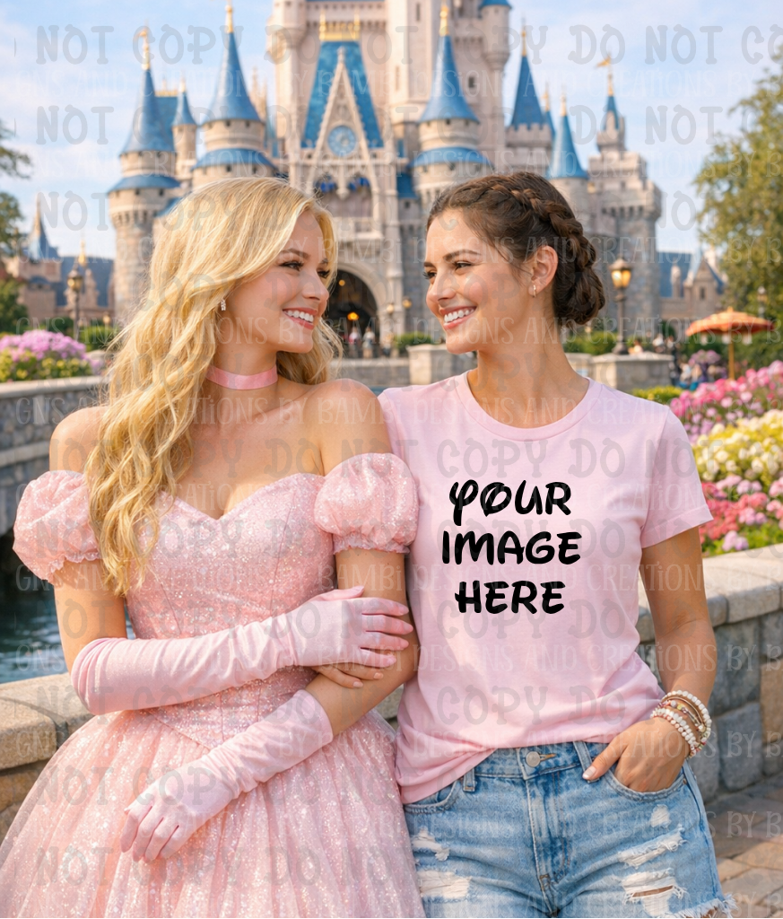 Disney Princess- Mommy and Me Gildan Apparel Mock Ups