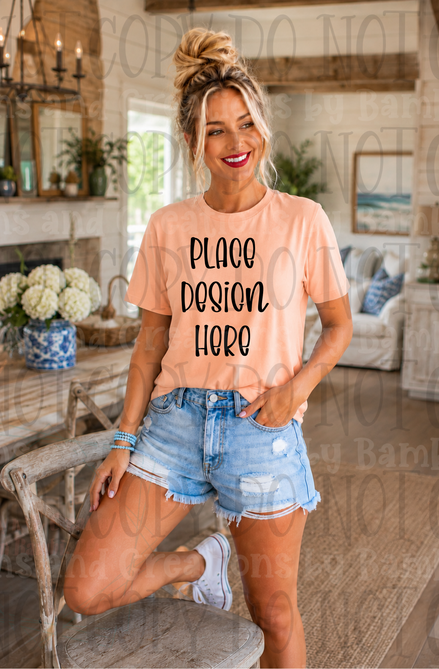 Variety of Boho Style Apparel Mock Ups (Bella Canvas and Gildan Brands)