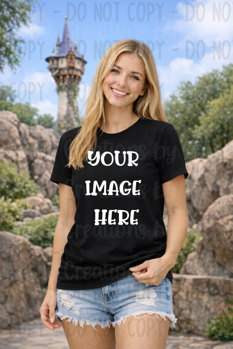 Variety of Theme Park Tshirt Gildan Apparel Mock Ups