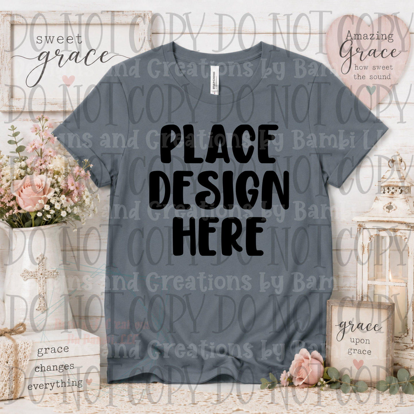 Sweet Grace Themed Apparel Mock Ups (Bella Canvas Brand Only)