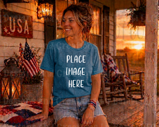 Western Mama Front Porch Sitting Apparel Mock Ups (Bella Canvas and Gildan Brand)