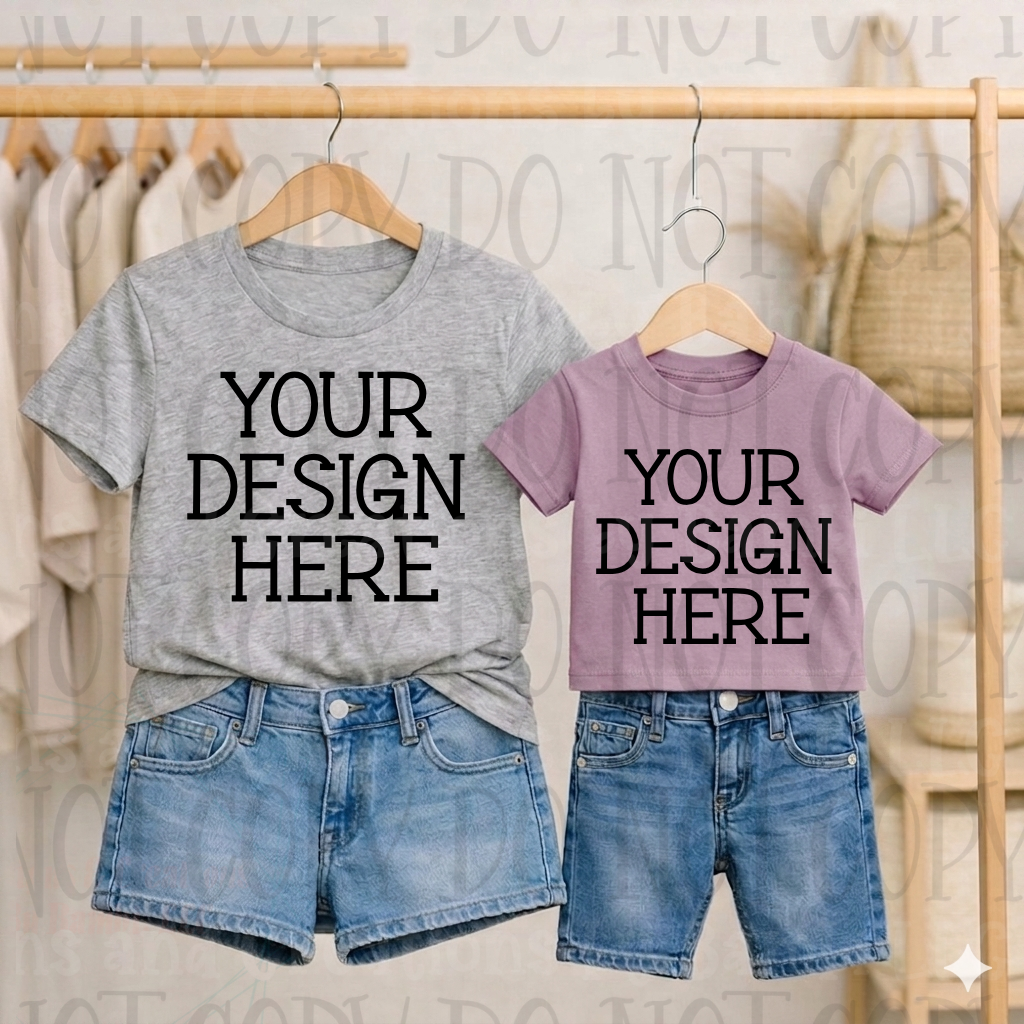 Mommy and Me Boutique Themed Apparel Mock Ups