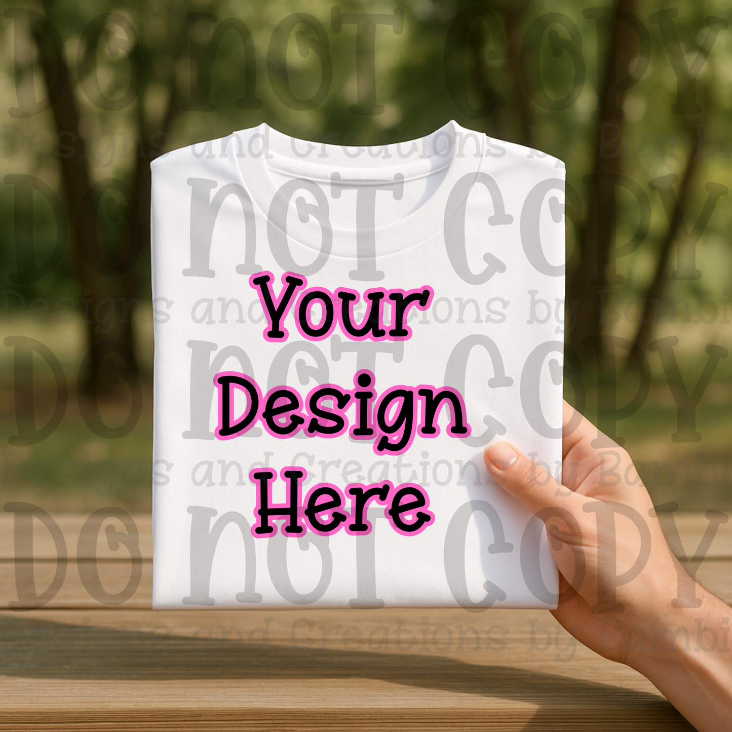 Lifestyle Holding Folded Tshirt Apparel Mock Ups