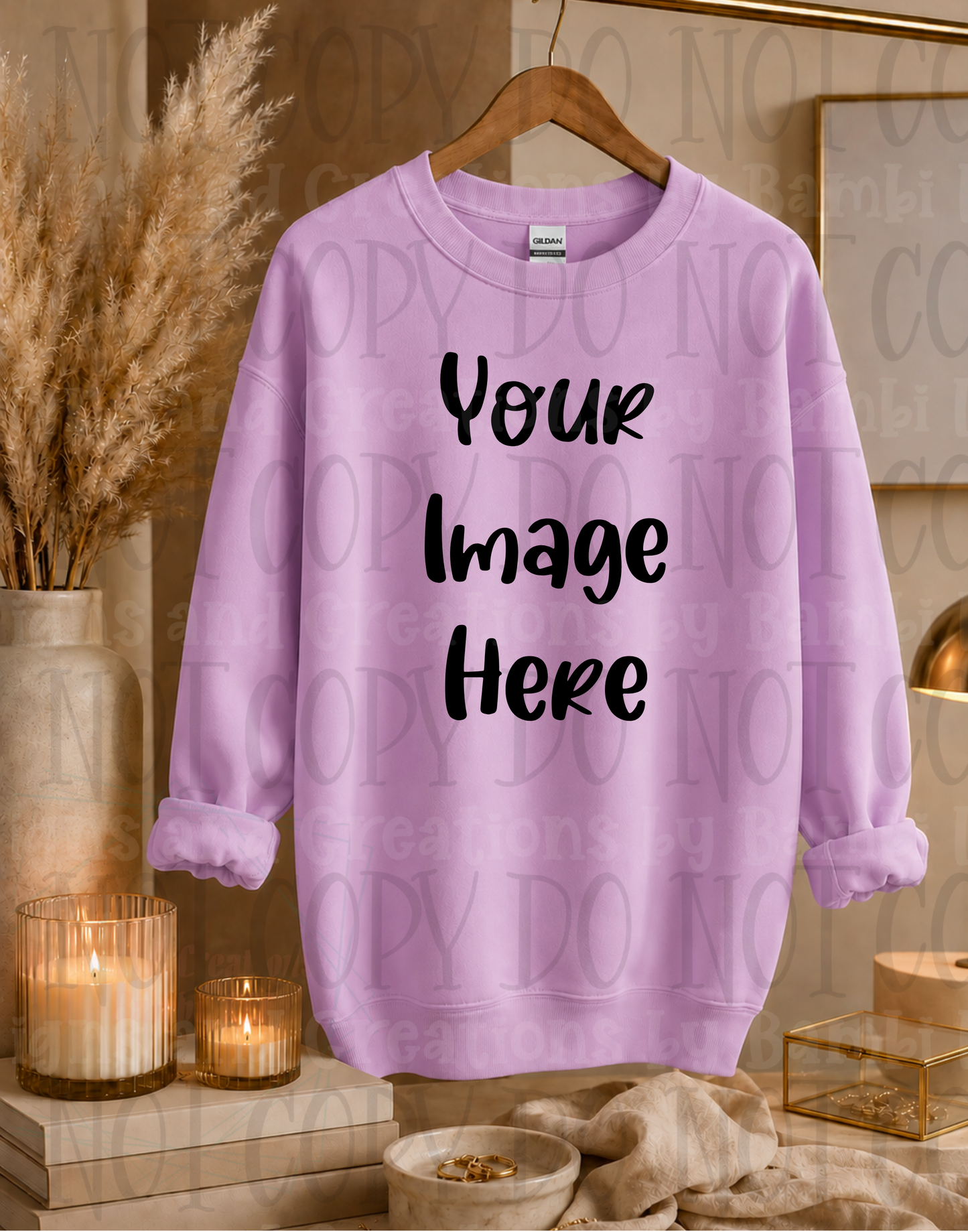 Elegant Boutique Hanging Sweatshirt Apparel Mock Ups (Gildan Brand)