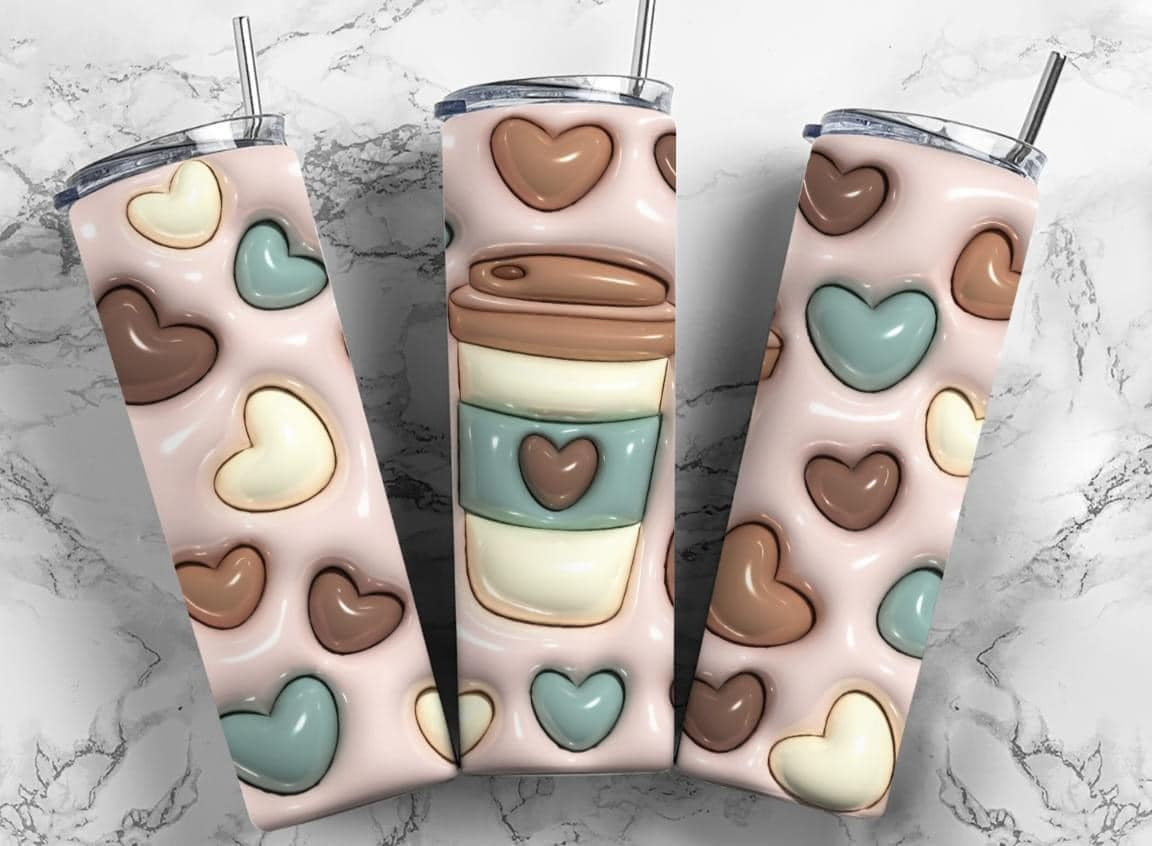 Coffee Love 20 oz Skinny Sublimation Tumbler