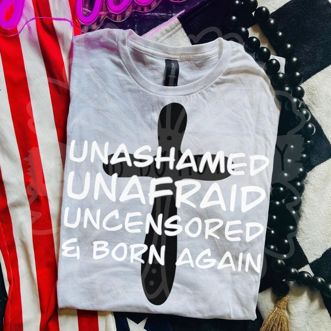 Unashamed Unafraid White Font