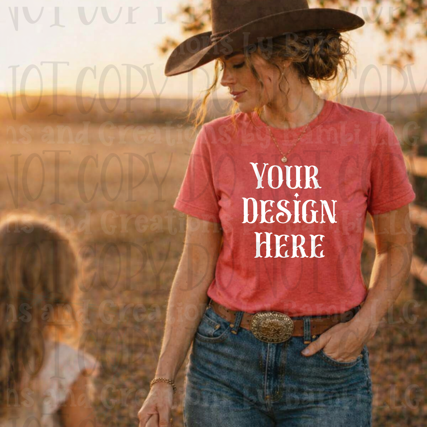 Western Mama in Fields Apparel Mock Ups (Bella Canvas, Comfort Colors, and Gildan Brands)