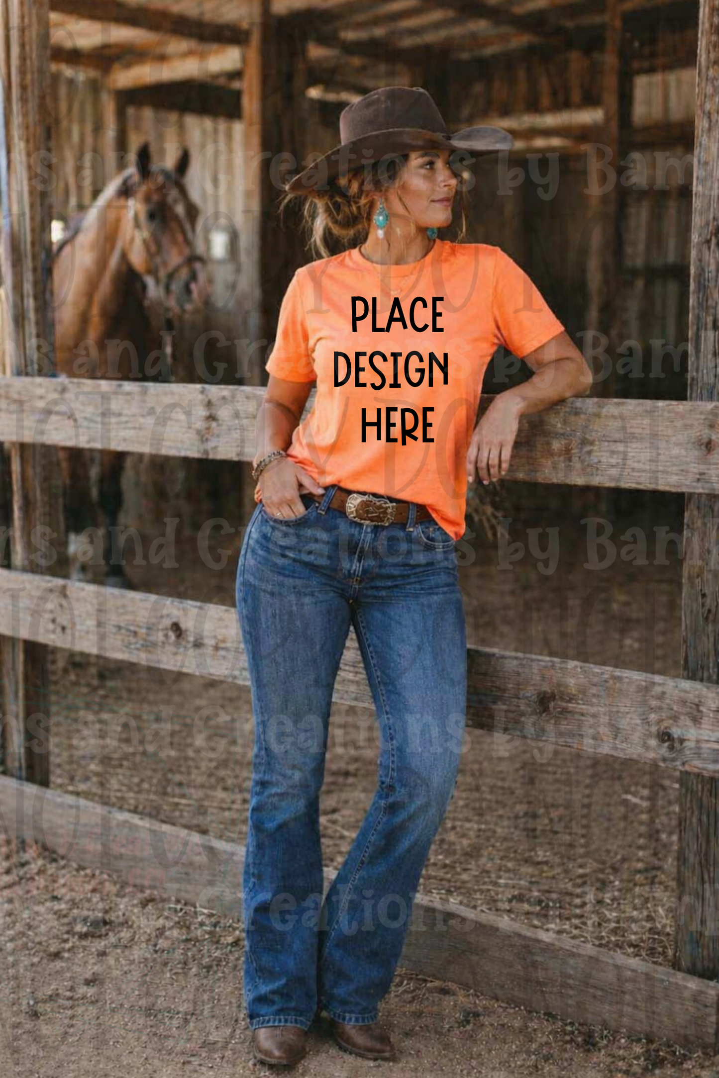 Western Mama Themed Apparel Mock Ups (Bella Canvas, Comfort Colors, and Gildan Brands)