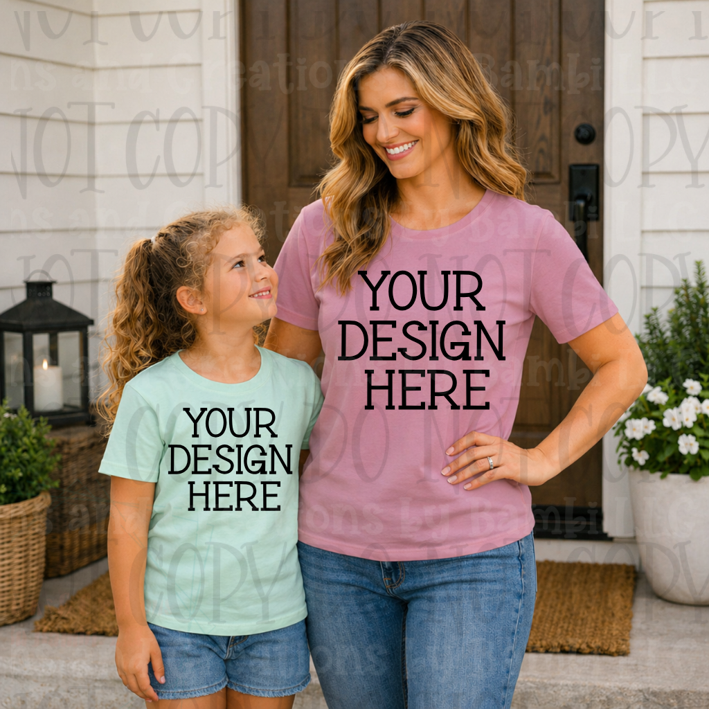 Mommy and Me Boutique Themed Apparel Mock Ups