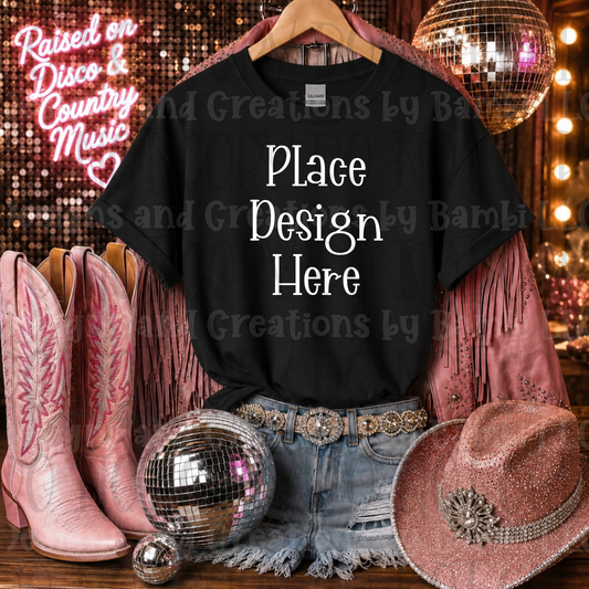 Pink Glam Western Apparel Mock Ups (Bella Canvas, Comfort Color, and Gildan Brand)