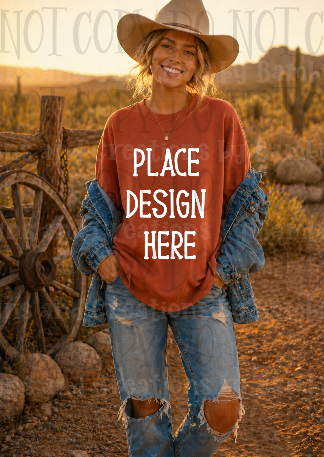 Desert Scene Apparel Mock Ups (Gildan Brand)