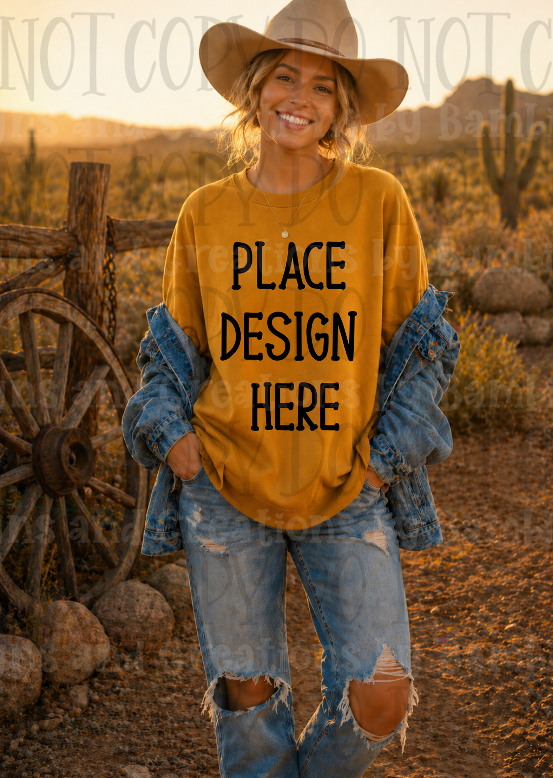 Desert Scene Apparel Mock Ups (Gildan Brand)