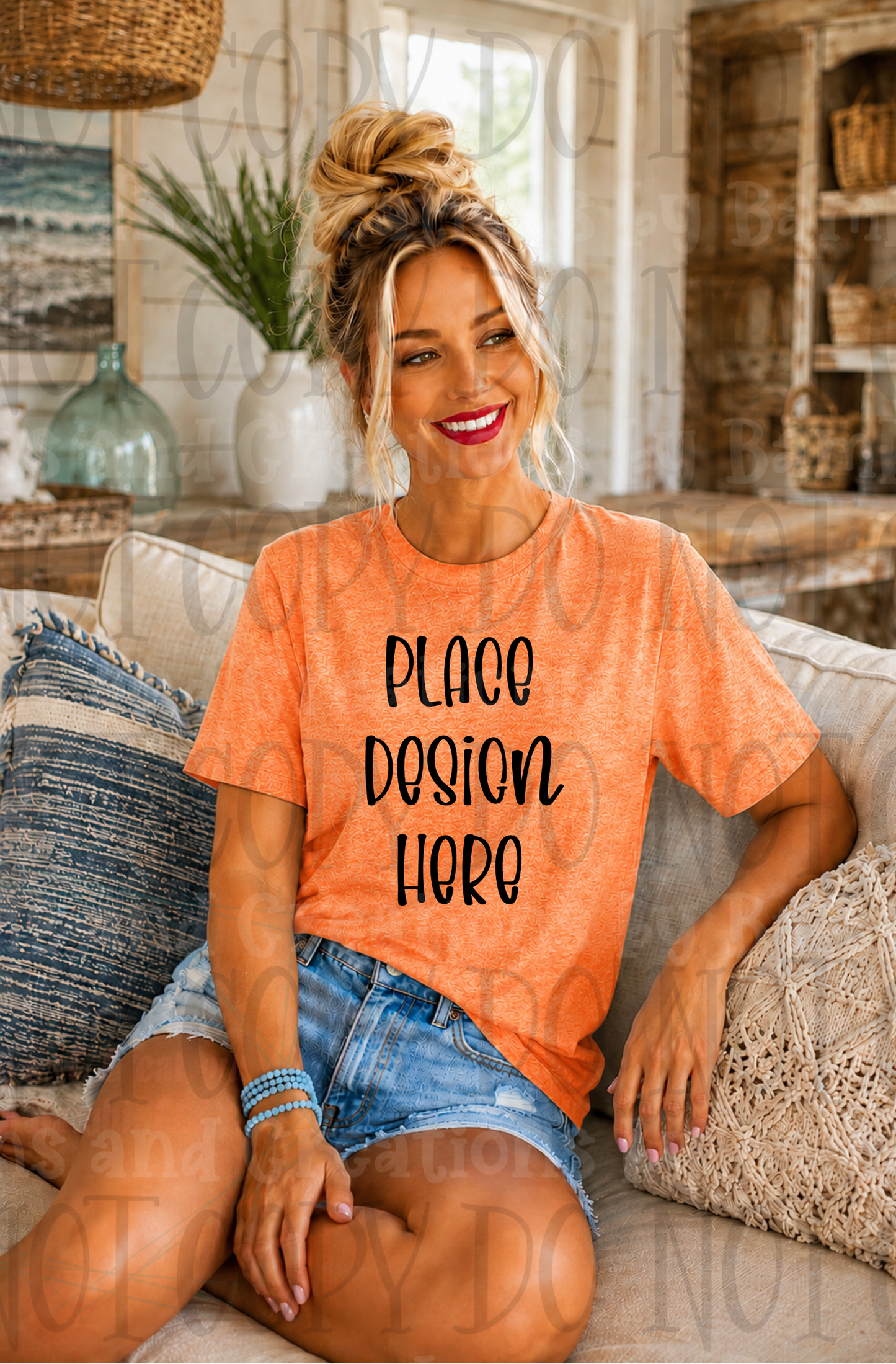 Variety of Boho Style Apparel Mock Ups (Bella Canvas and Gildan Brands)