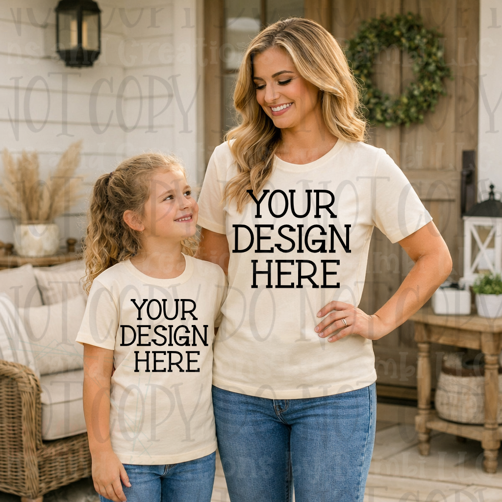 Mommy and Me Boutique Themed Apparel Mock Ups