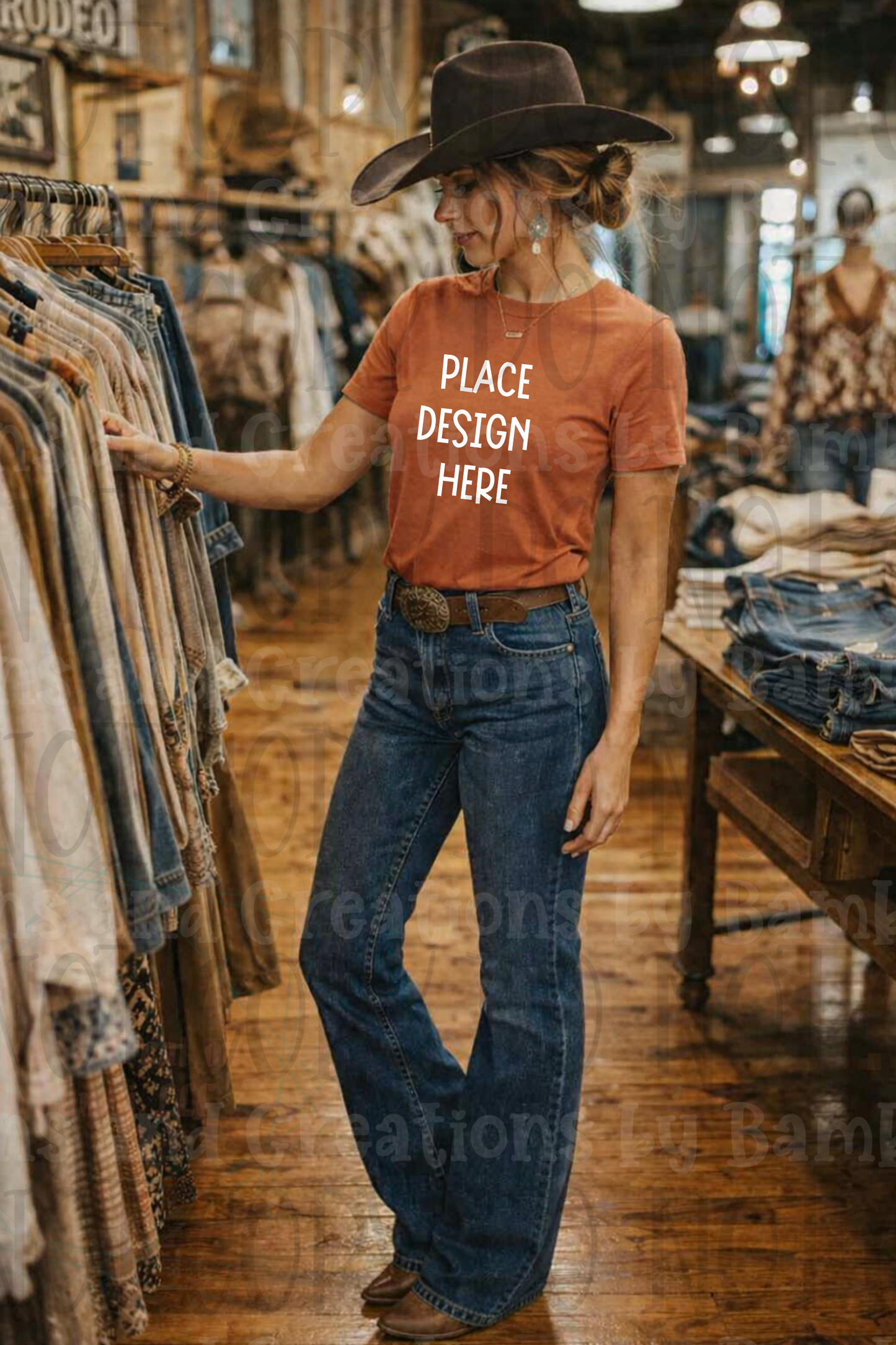 Western Mama Themed Apparel Mock Ups (Bella Canvas, Comfort Colors, and Gildan Brands)