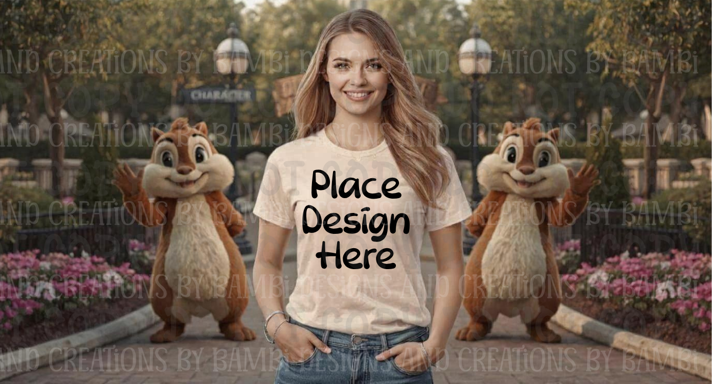 Theme Park with Animals Gildan Apparel Mock Ups