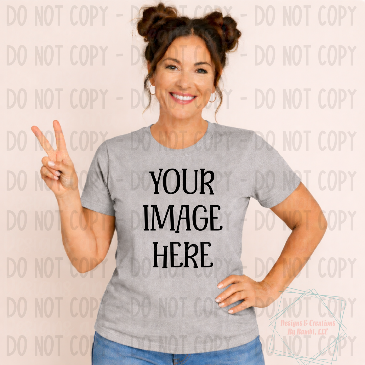Generic Lifestyle with Peace Sign Gildan Apparel Mock Ups