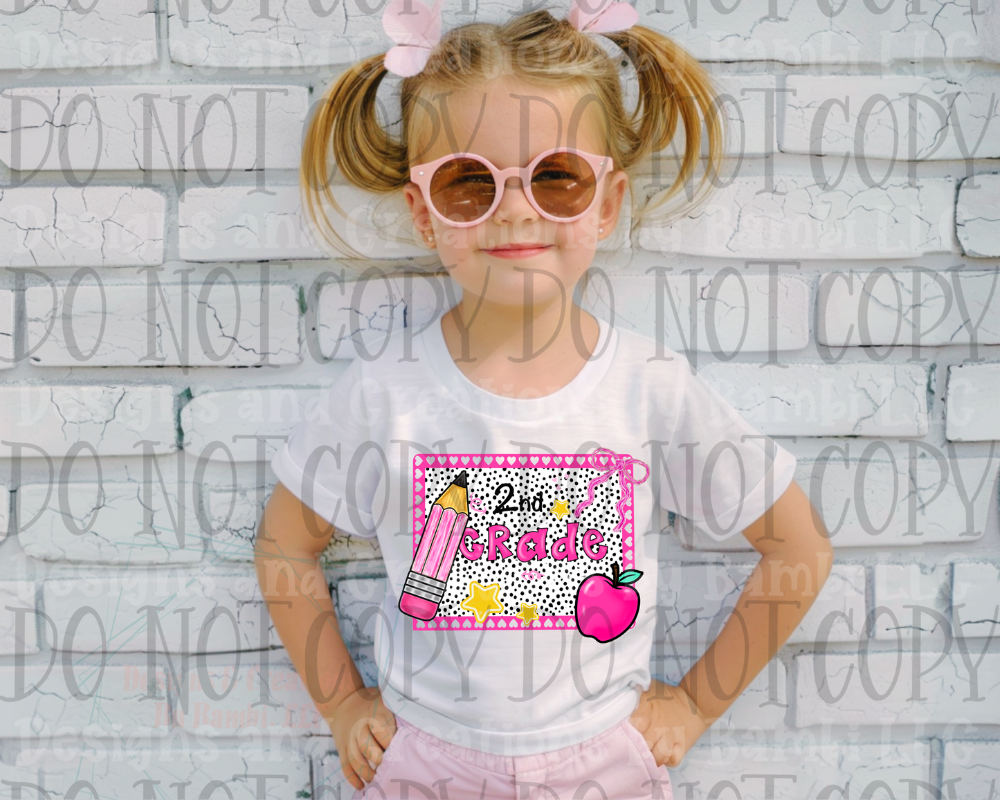 2nd Grade Pink with Dalmatian Dots