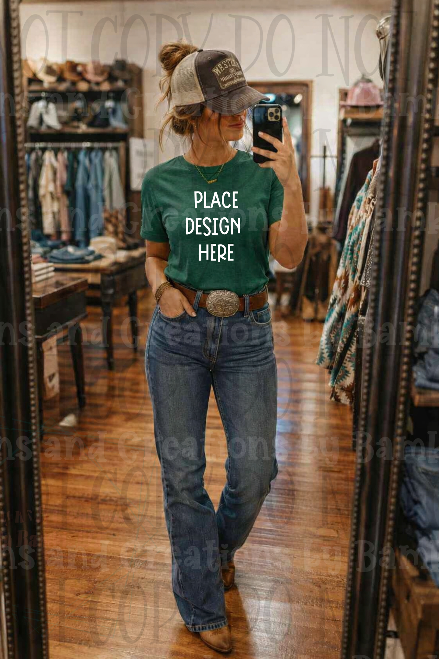 Western Mama Themed Apparel Mock Ups (Bella Canvas, Comfort Colors, and Gildan Brands)