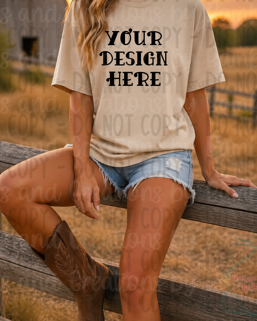 Western Themed Gildan Apparel Mock Ups