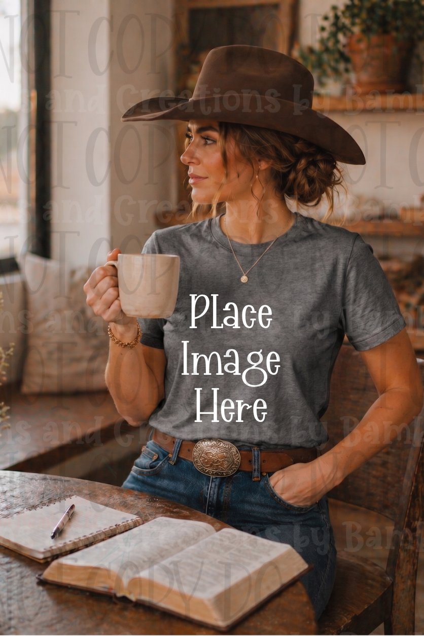 Faith Based Western Style Apparel Mock Ups (Gildan Brand)