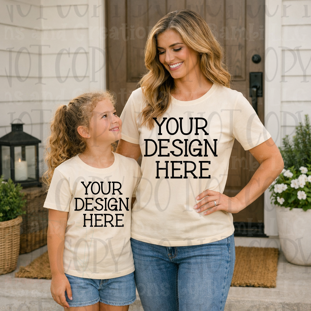 Mommy and Me Boutique Themed Apparel Mock Ups