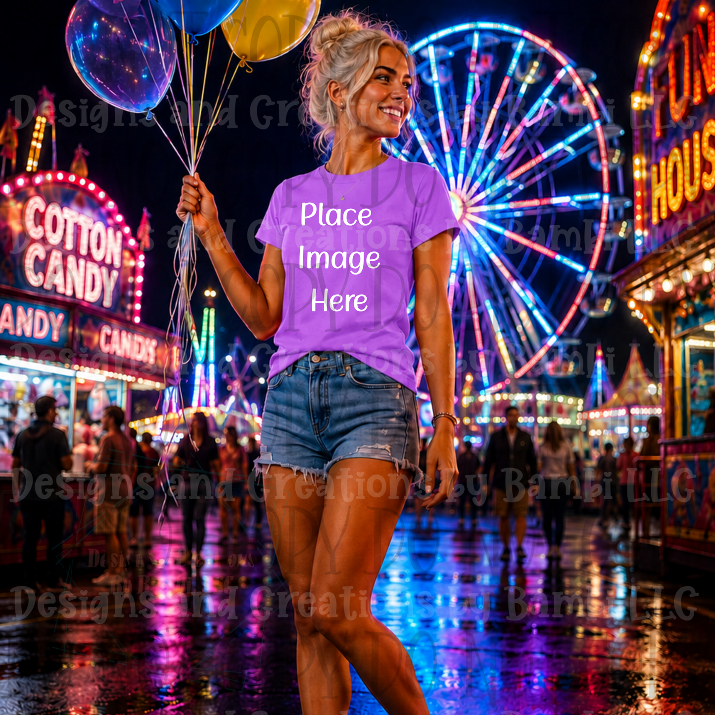 State Fair and Amusement Park Themed Apparel Mock Ups (Variety of Brands)